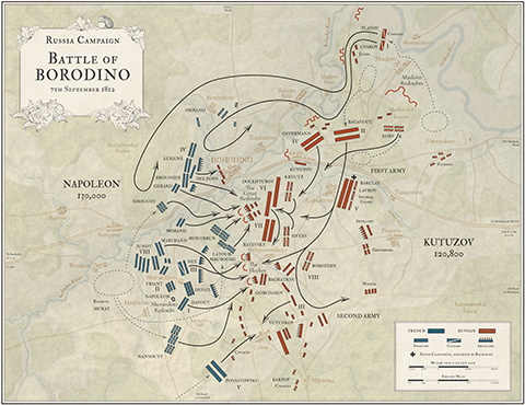 Map of Battle of Borodino
